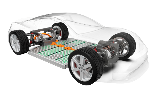 Electric Vehicle X-Ray 3D Rendering